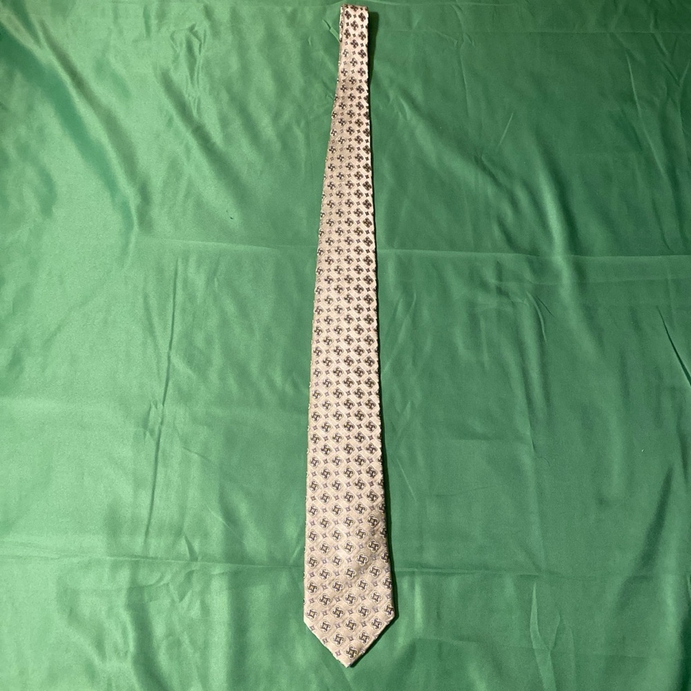 Elegant Patterned Tie Made by XMI Italian Imported Silk Handmade in USA